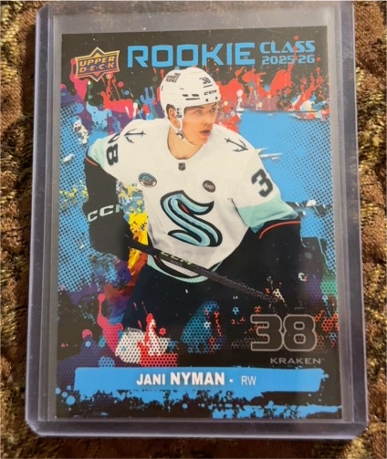 2025-26 Upper Deck Series 1 #RC-8 Jani Nyman Rookie Class — front