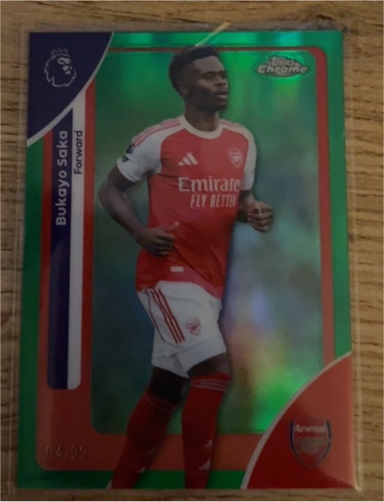 2026 Topps Chrome Premier League #13 Bukayo Saka — front