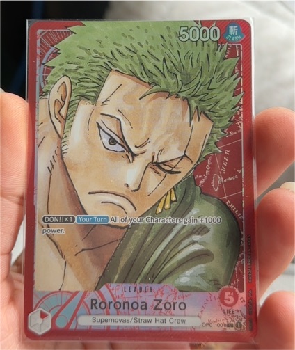 2022 One Piece Card Game OP01-001 Roronoa Zoro Leader Romance Dawn — front