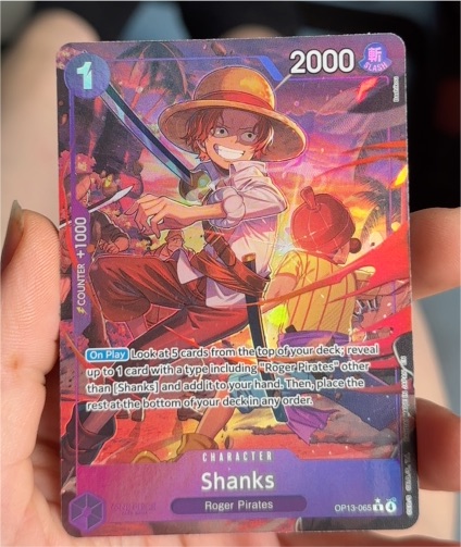 One Piece Card Game OP13-065 Shanks Alternate Art Carrying On His Will — front