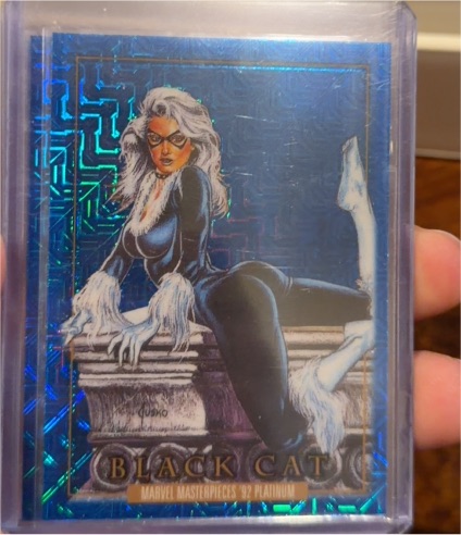 2024 Marvel Masterpieces '92 Platinum #5 Black Cat — front