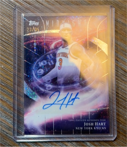 2023-24 Topps Midnight Stroke of Midnight Autograph #SMA-JH Josh Hart — front