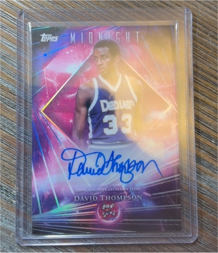2023-24 Topps Midnight Horizon Signatures #HS-DT David Thompson — front
