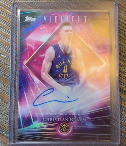 2025-26 Topps Midnight Christian Braun Dark Matter Autograph — front