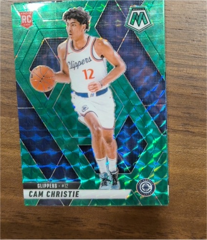 2024-25 Panini Mosaic #211 Cam Christie Green Mosaic Prizm Rookie — front
