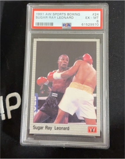 1991 AW Sports Boxing #24 Sugar Ray Leonard — front