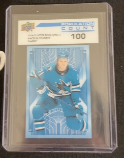 2024-25 Upper Deck Series 2 Population Count #PC-42 Macklin Celebrini — front