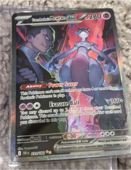 2022 Pokémon Sv10 Destined Rivals #231 Team Rocket's Mewtwo EX — front