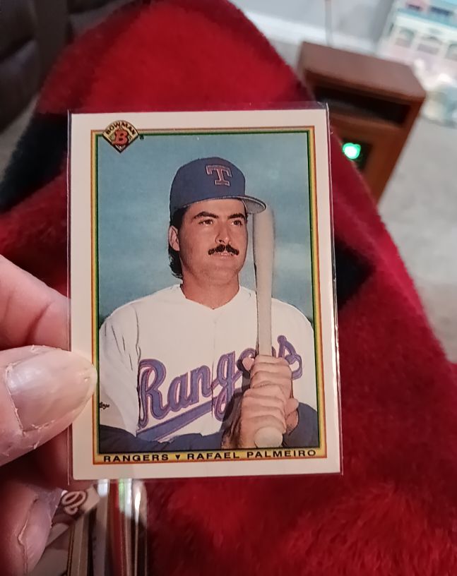1990 Bowman #496 Rafael Palmeiro — front
