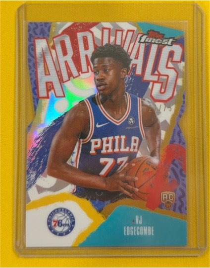 2025-26 Topps Finest #A-3 VJ Edgecombe Arrivals Rookie Insert — front