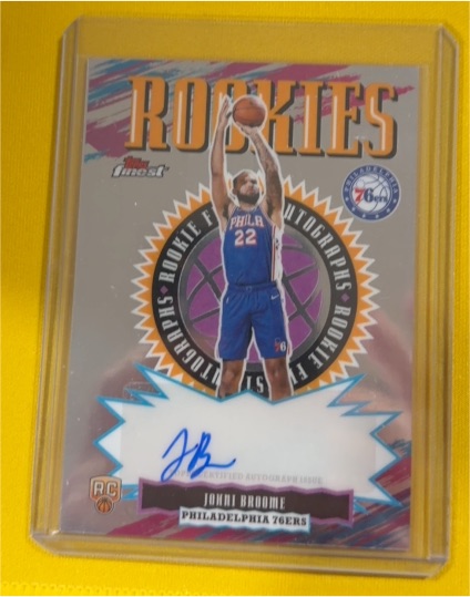2025-26 Topps Finest #NA-JO Johni Broome Rookie Autograph — front