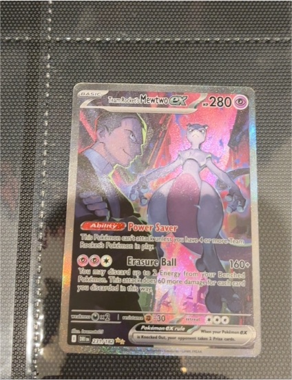 2023 Pokémon TCG Team Rocket's Mewtwo ex #231 — front