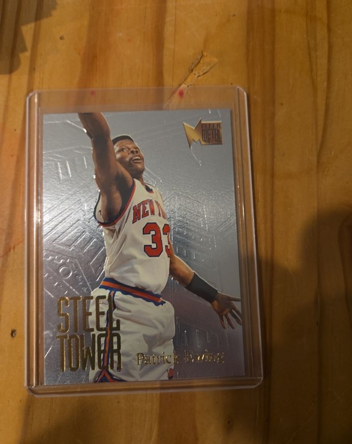1995-96 Fleer Metal #3 Patrick Ewing Steel Tower — front