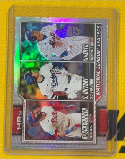 2026 Topps Series 1 #84 National League HR Leaders Shohei Ohtani / Juan Soto / Kyle Schwarber — front