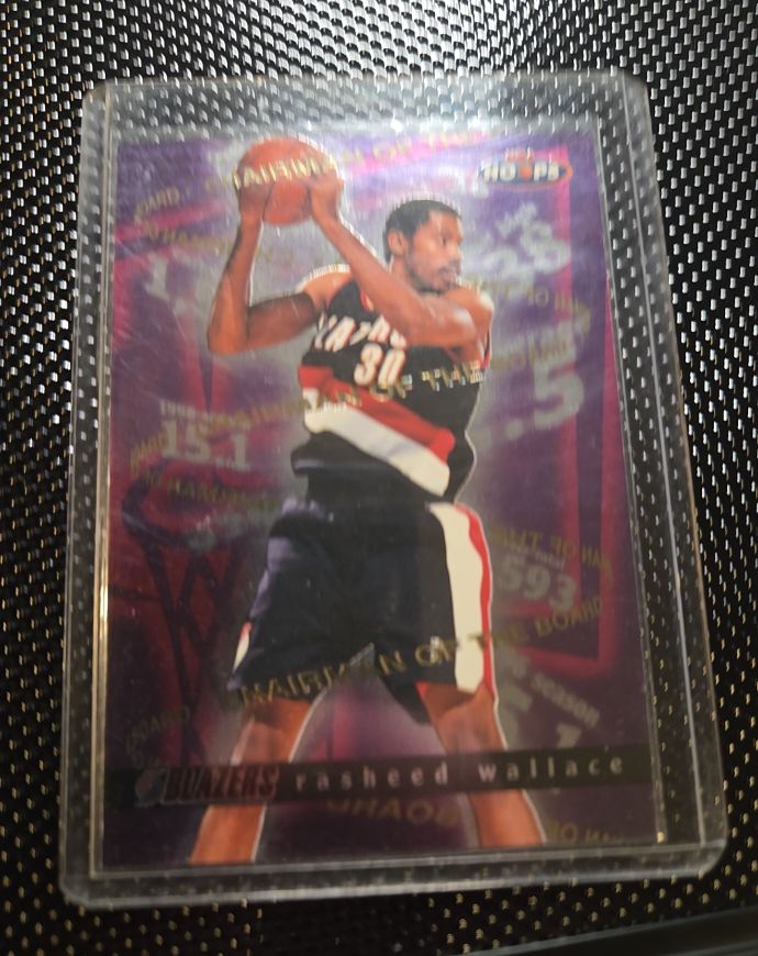 1998-99 SkyBox NBA Hoops #7 Rasheed Wallace Chairman of the Board — front
