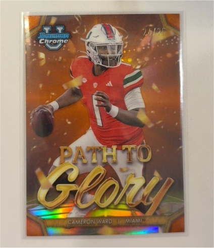 2024 Bowman Chrome University #PG-17 Cameron Ward Path to Glory — front