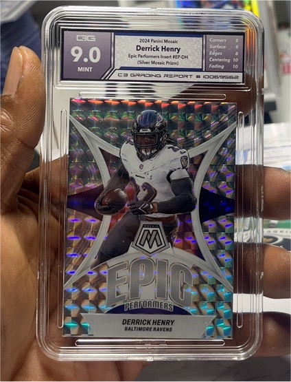 2024 Panini Mosaic #EP-DH Derrick Henry Epic Performers Silver Mosaic Prizm — front
