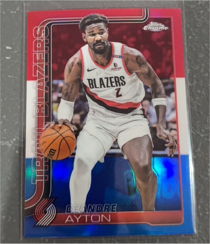 2025-26 Topps Chrome #168 Deandre Ayton Red White and Blue — front