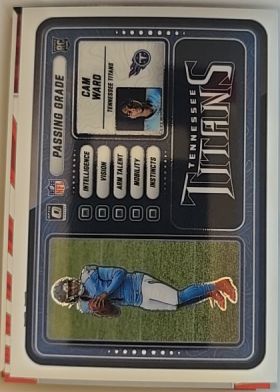 2025 Panini Donruss Optic #1 Cam Ward Passing Grade Tennessee Titans Rookie Card — front