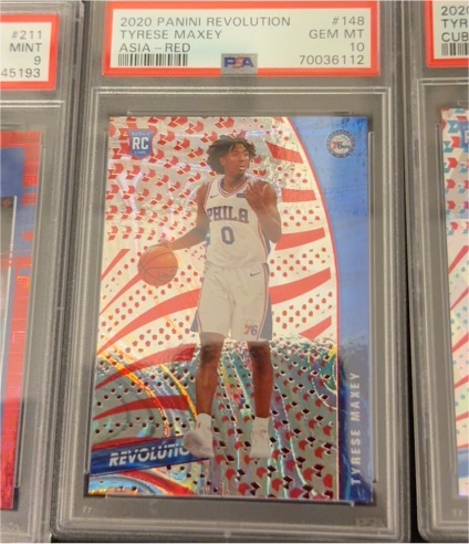 2020 Panini Revolution #148 Tyrese Maxey Asia Red — front