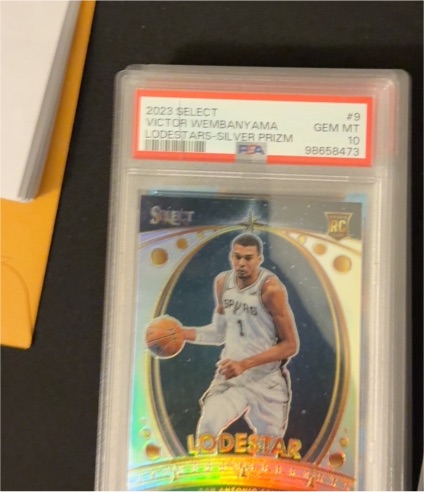 2023 Panini Select #9 Victor Wembanyama Lodestars Silver Prizm Rookie — front