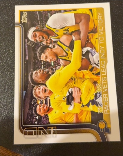2025-26 Topps #280 Yes'Cers: Pacers Vets Lead Indy To Victory Indiana Pacers — front