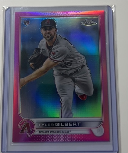 2022 Topps Chrome #65 Tyler Gilbert Pink Refractor RC Arizona Diamondbacks — front