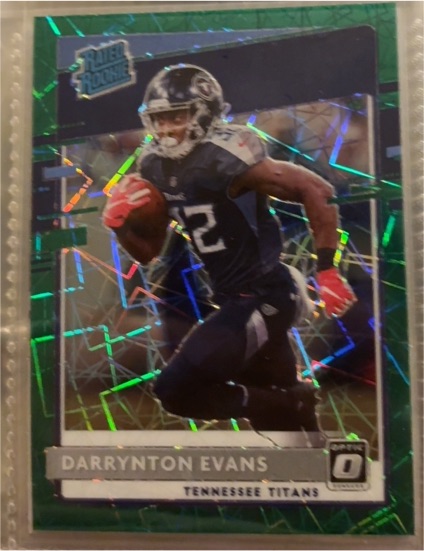 2020 Donruss Optic #183 Darrynton Evans Green Velocity Rookie — front