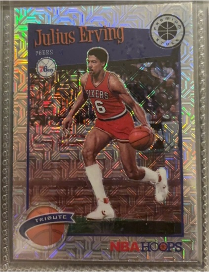2019-20 Panini NBA Hoops Premium Stock #293 Julius Erving Tribute — front