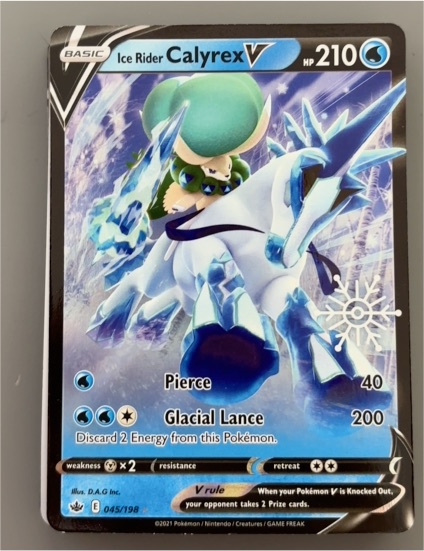 2021 Pokémon Chilling Reign #045 Ice Rider Calyrex V — front