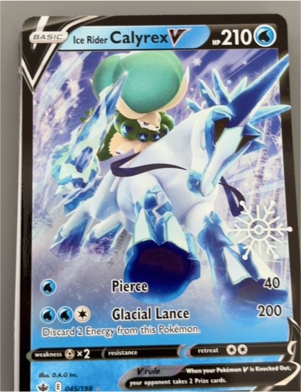 2021 Pokémon TCG Chilling Reign #045 Ice Rider Calyrex V — front