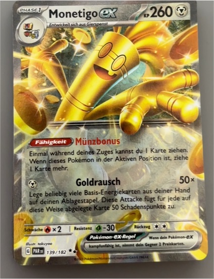 2023 Pokémon #139 Monetigo ex — front