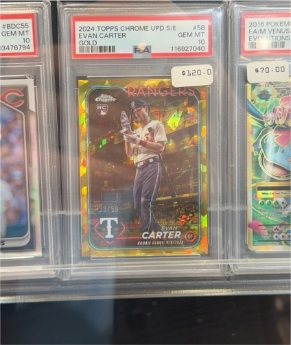 2024 Topps Chrome Update S/E #58 Evan Carter — front