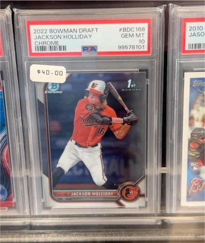 2022 Bowman Draft Chrome #BDC168 Jackson Holliday — front