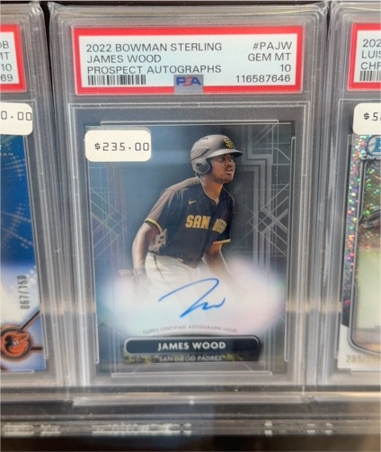 2022 Bowman Sterling Prospect Autographs #PA-JW James Wood — front