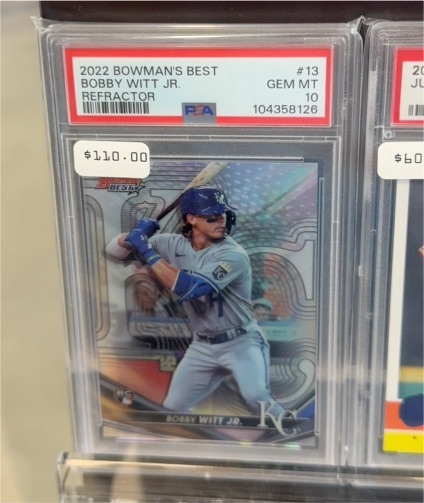 2022 Bowman's Best #13 Bobby Witt Jr. Refractor — front