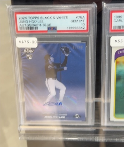 2024 Topps Black & White #78A Jung Hoo Lee Autograph Blue — front