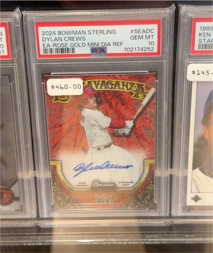 2024 Bowman Sterling #SEADC Dylan Crews EA-Rose Gold Mini Dia Ref — front