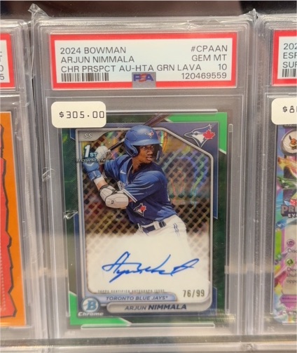 2024 Bowman Chrome #CPAAN Arjun Nimmala — front