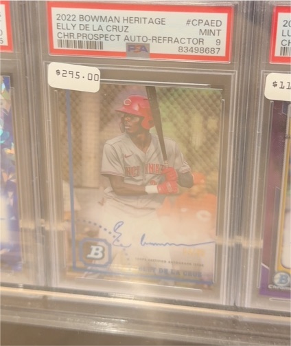 2022 Bowman Heritage Chrome Prospect Auto #CPAED Elly De La Cruz — front