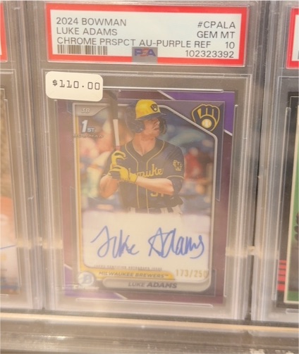 2024 Bowman Chrome #CPALA Luke Adams — front