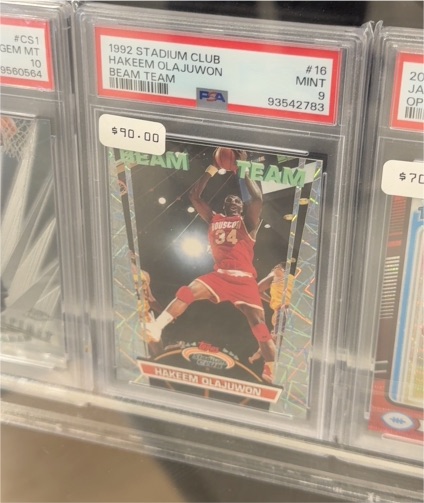 1992 Stadium Club #16 Hakeem Olajuwon Beam Team — front