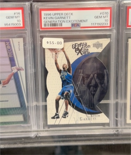 1996 Upper Deck #G10 Kevin Garnett Generation Excitement — front