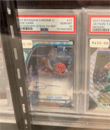 2024 Bowman Chrome U #17 Dame Sarr Stealth Refractor Autograph — front