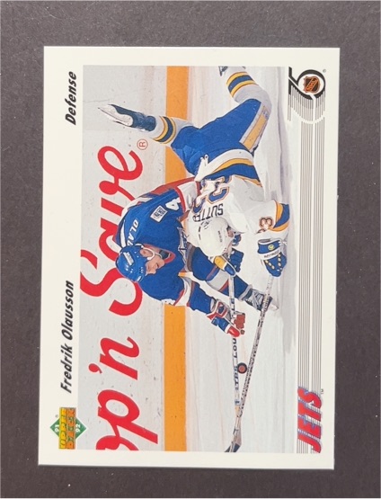 1991-92 Upper Deck #383 Fredrik Olausson — front