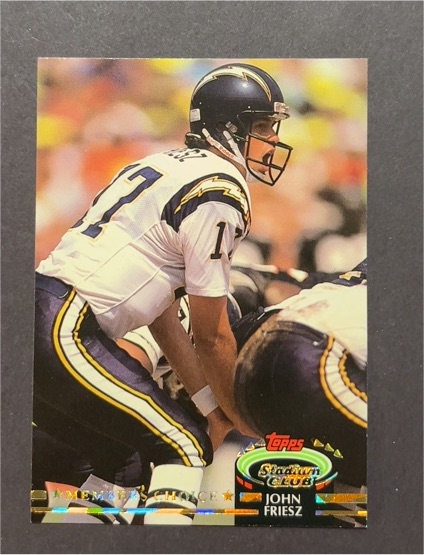 1992 Topps Stadium Club Members Choice #295 John Friesz — front