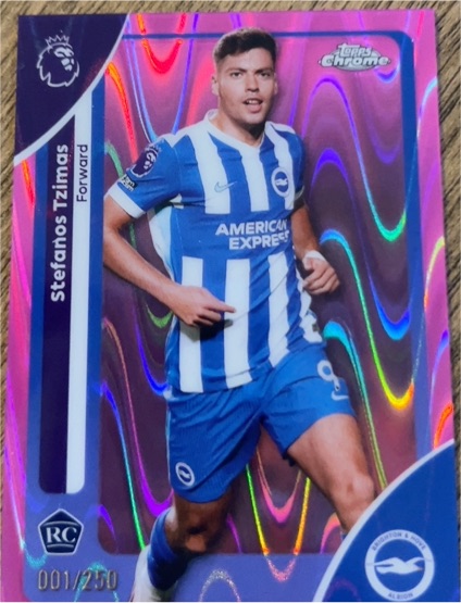 2026 Topps Chrome Premier League #42 Stefanos Tzimas — front