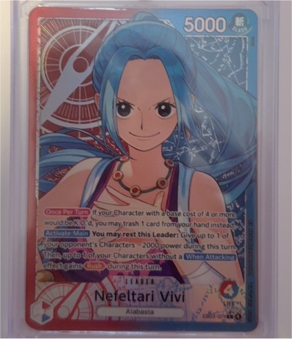 One Piece EB03-001 Nefeltari Vivi Alternate Art Leader — front