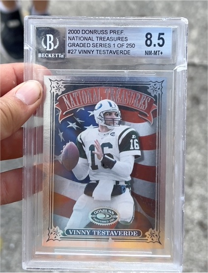 2000 Donruss Preferred National Treasures #27 Vinny Testaverde — front