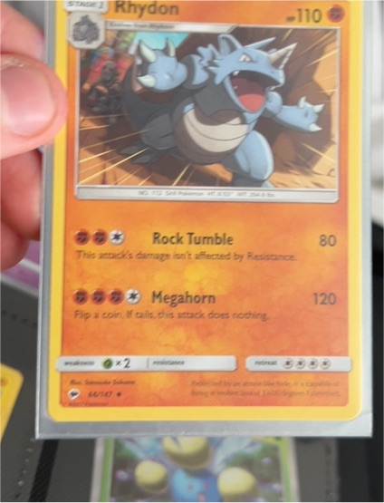 2017 Pokemon TCG Burning Shadows #66/147 Rhydon — front